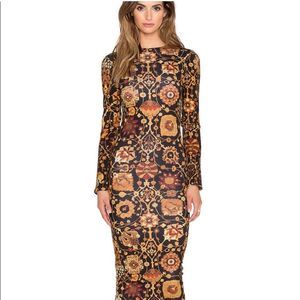 Ronny Kobo Karina Long-Sleeve Printed Dress, Multi Colors